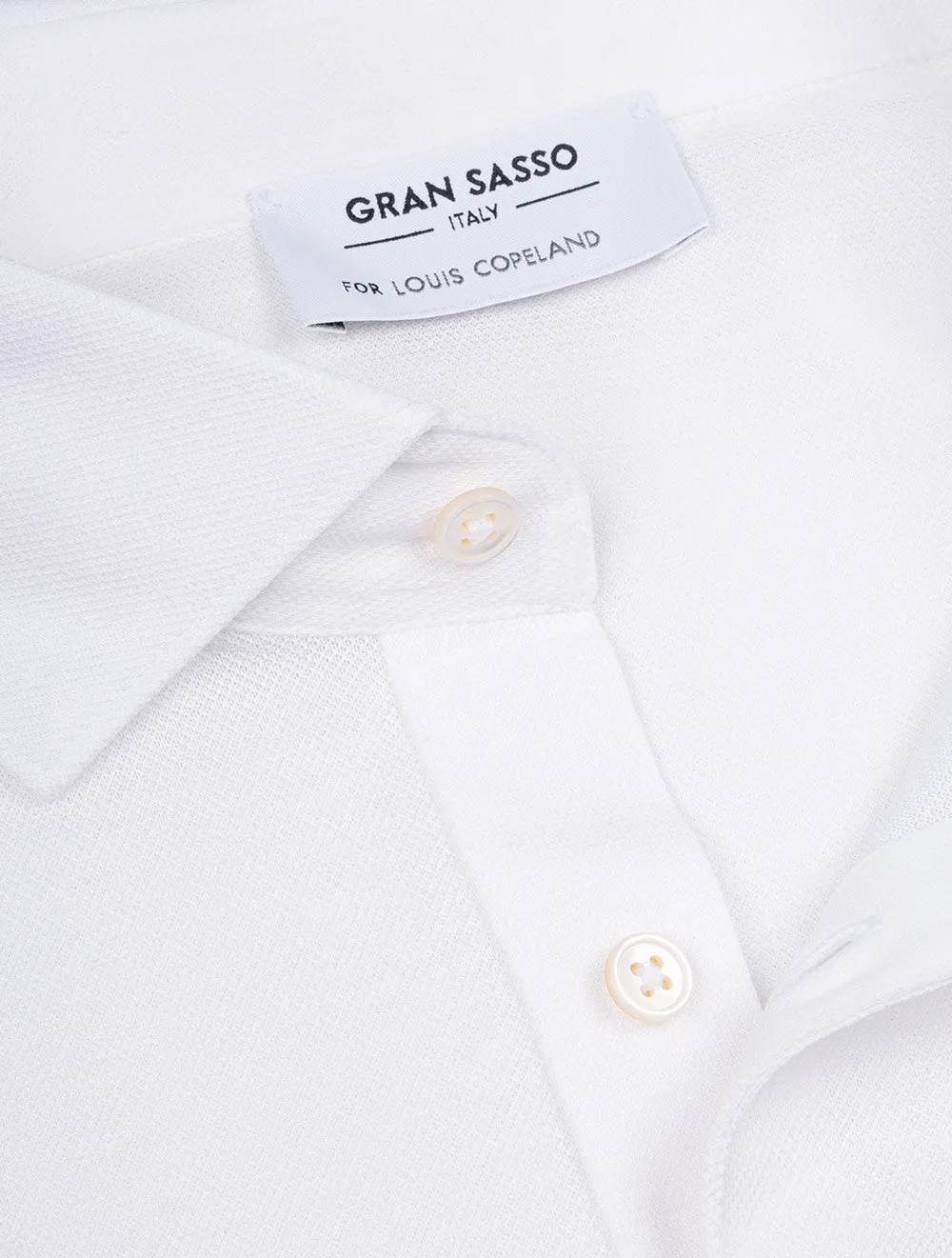 3 Button Polo Shirt Pure White