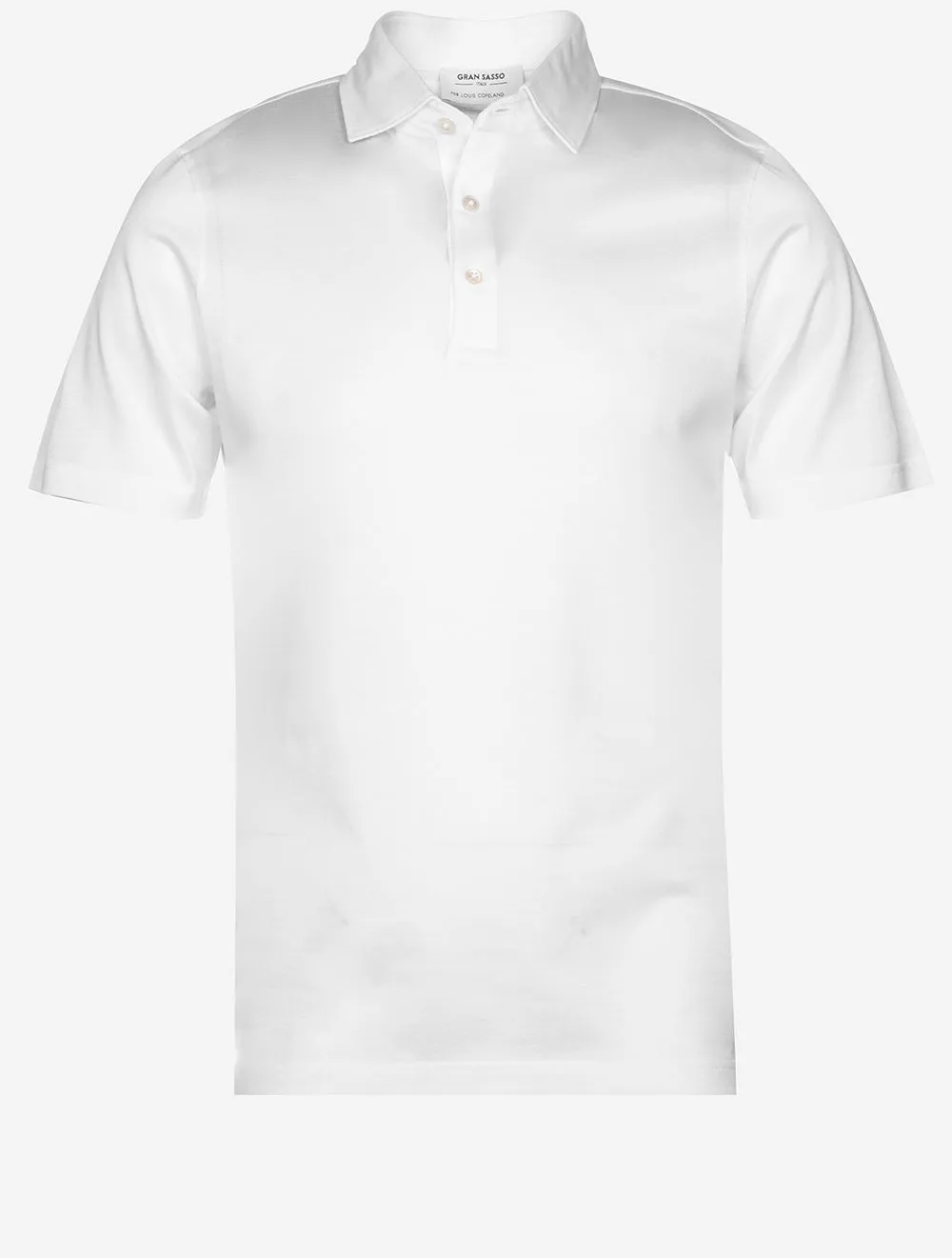 3 Button Polo Shirt Pure White