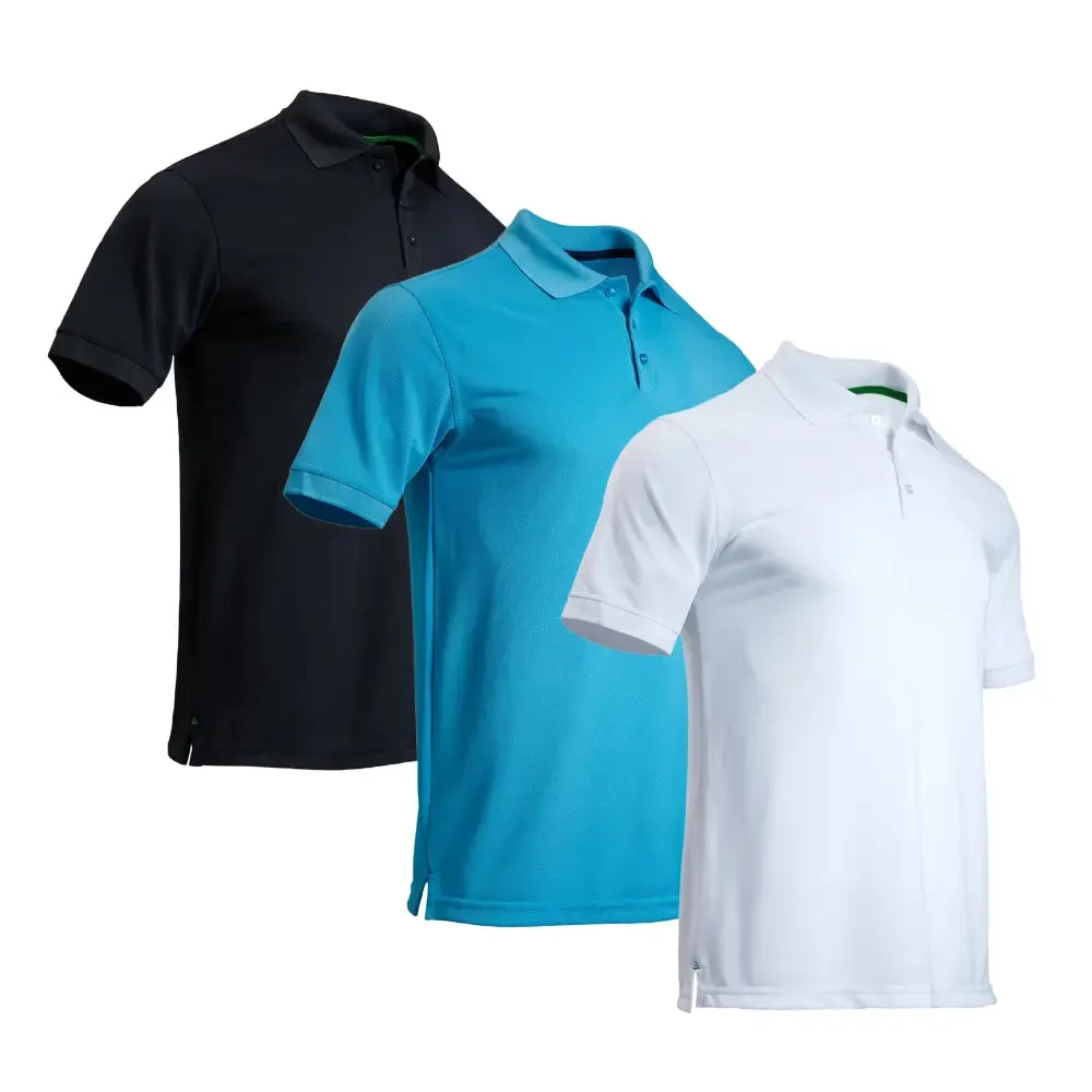 3 Pack Men's Short Sleeve Polo Shirts