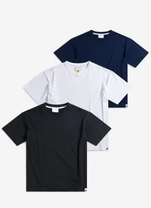 3 Pack Oversized T Shirts | Organic Cotton | White / Black / Navy