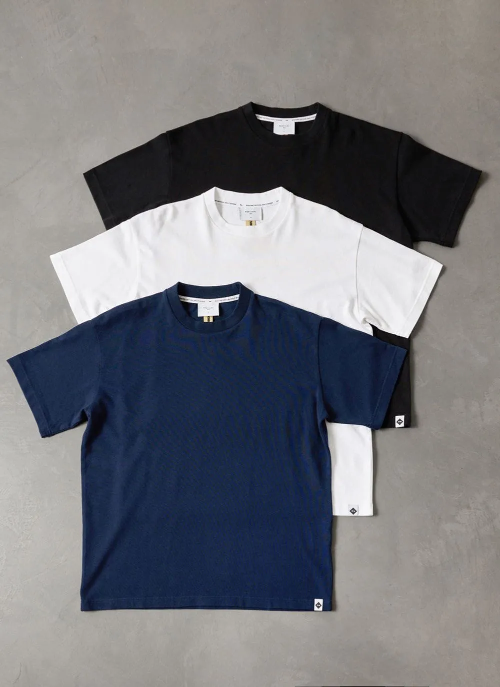 3 Pack Oversized T Shirts | Organic Cotton | White / Black / Navy