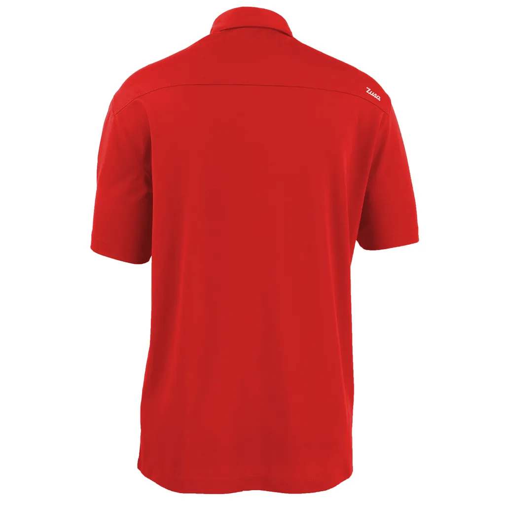 48-Hour Zusa Men's Red Everyday Pique Polo