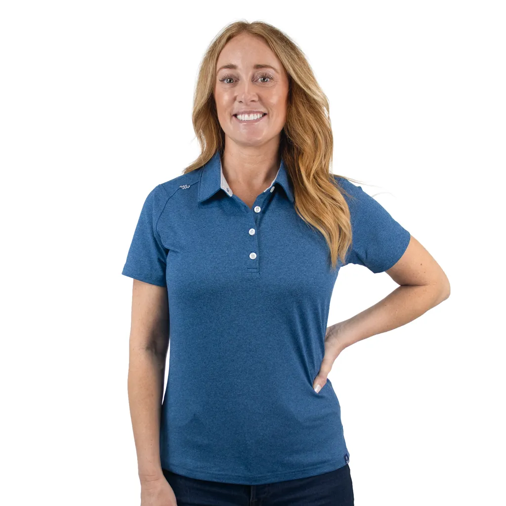 48-Hour Zusa Women's Dark Lagoon Heather Itasca Polo