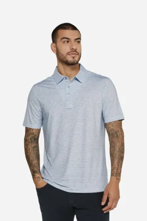 7 Diamonds Malone Short Sleeve Polo in Blue