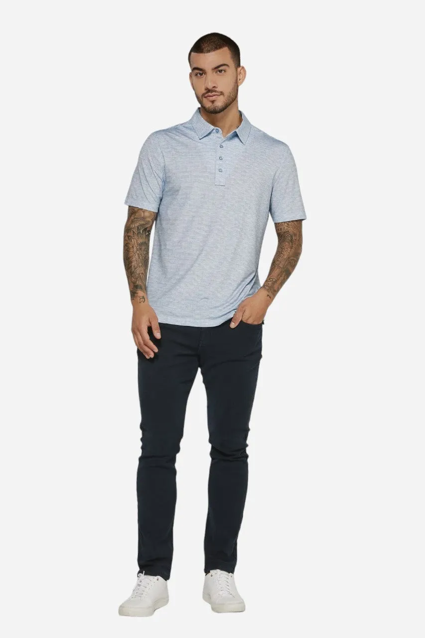 7 Diamonds Malone Short Sleeve Polo in Blue