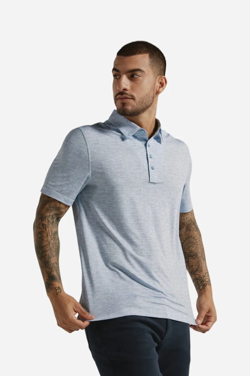 7 Diamonds Malone Short Sleeve Polo in Blue