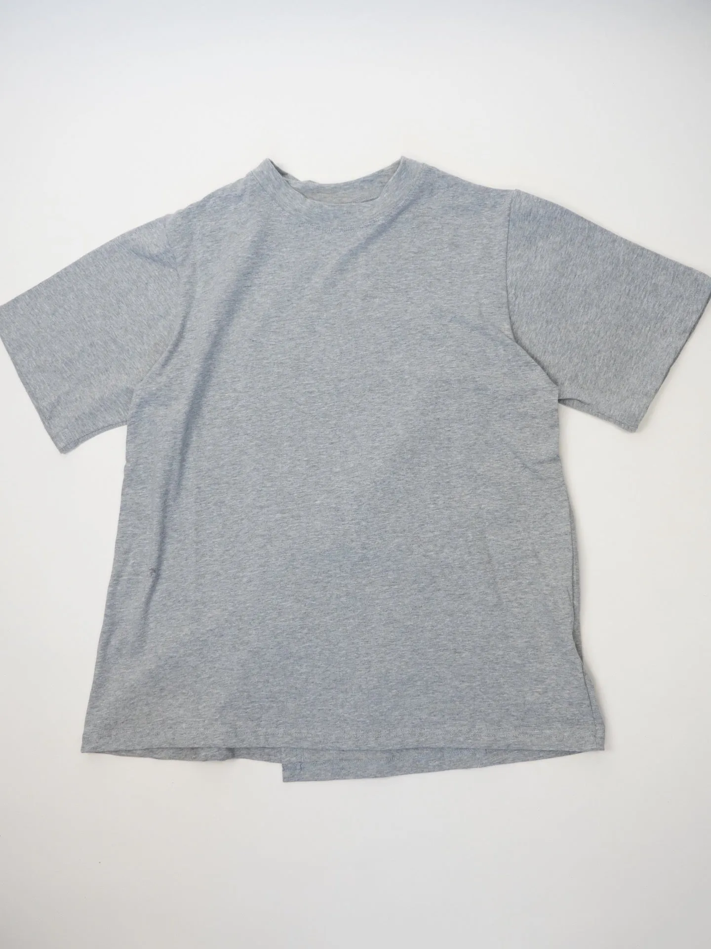 Adaptive Open Back Crew Neck T-Shirt, Grey Cotton