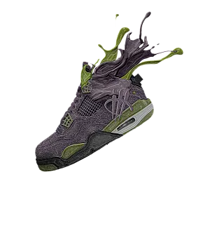 Air Jordan 4 Canyon Purple - Black T-Shirt (Splash 4)