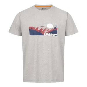 Allgau Mountain T-Shirt - Grey Melange by Blaser