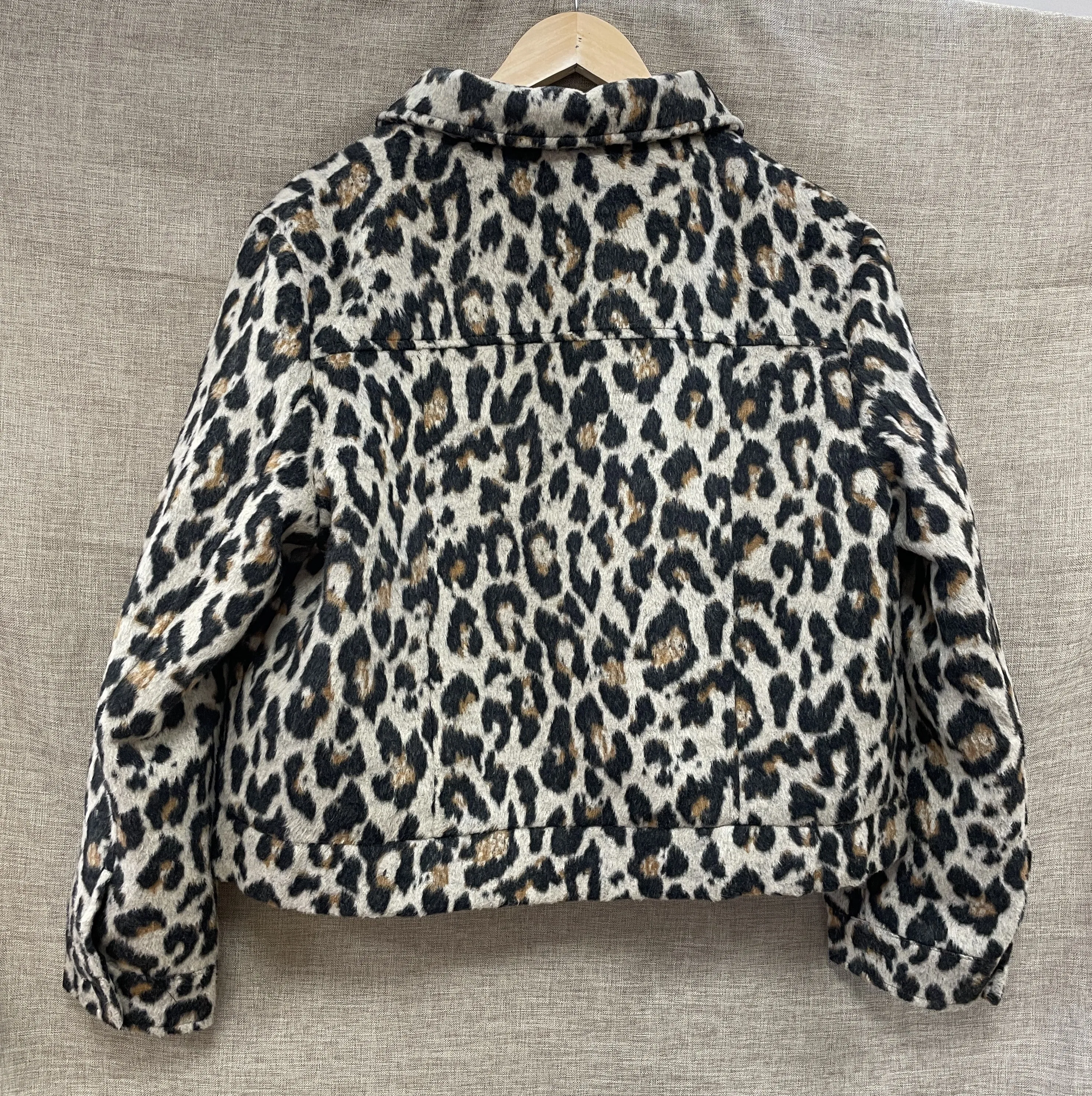 Biba House of Fraser Cream Black & Brown Leopard Animal Print Jacket 18