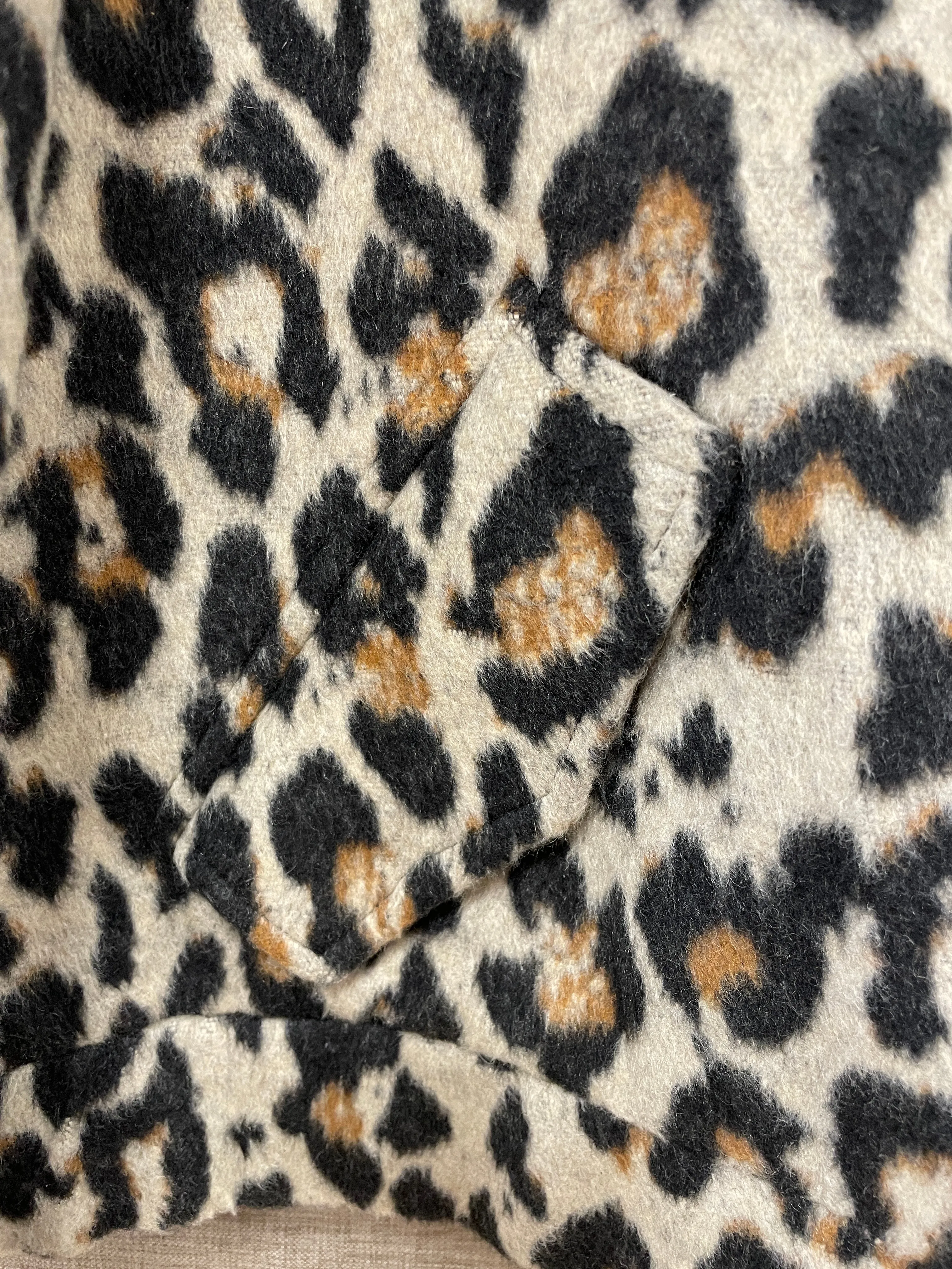 Biba House of Fraser Cream Black & Brown Leopard Animal Print Jacket 18