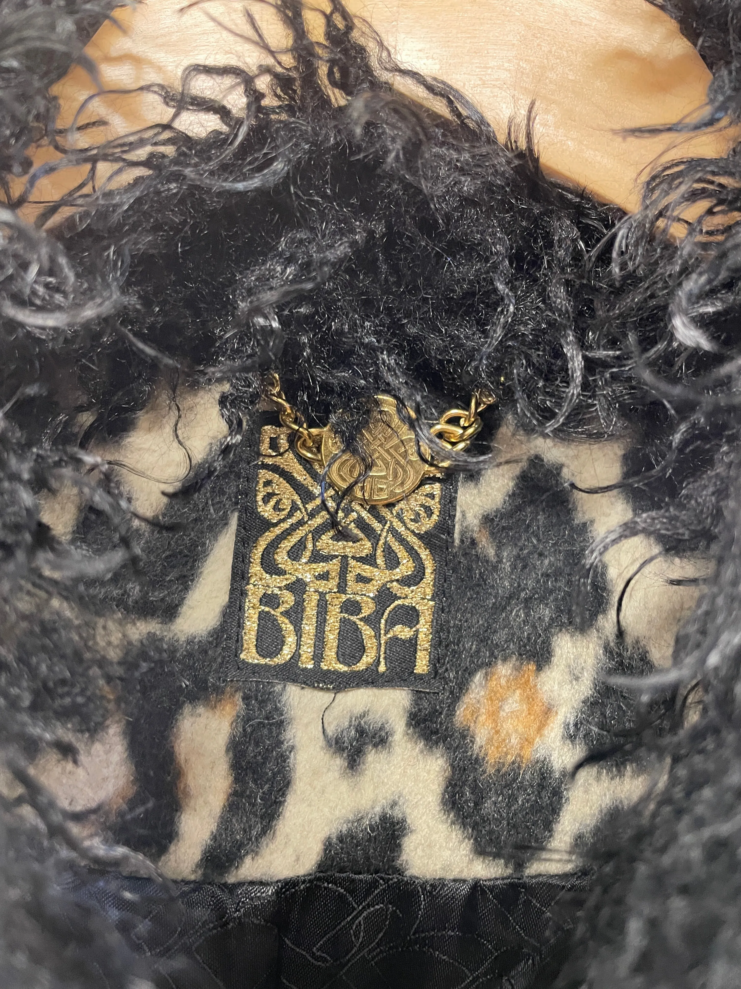 Biba House of Fraser Cream Black & Brown Leopard Animal Print Jacket 18