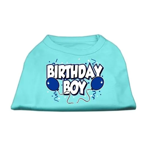 Birthday Boy Screen Print Shirts Aqua Lg (14)