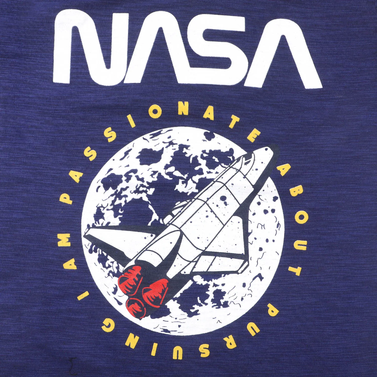 Boys Slub Jersey T-Shirt Nasa - Navy