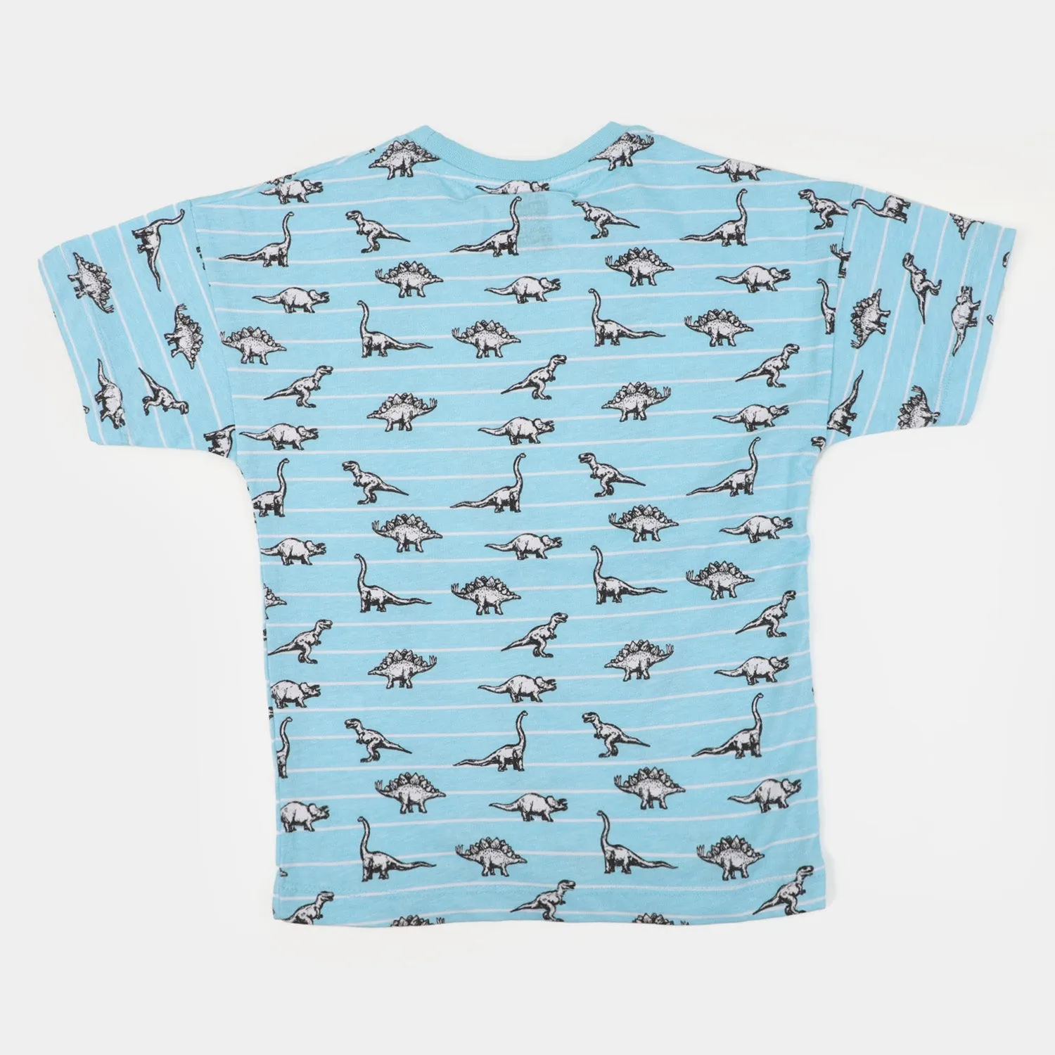 Boys T-Shirt Dino Printed | Light Blue