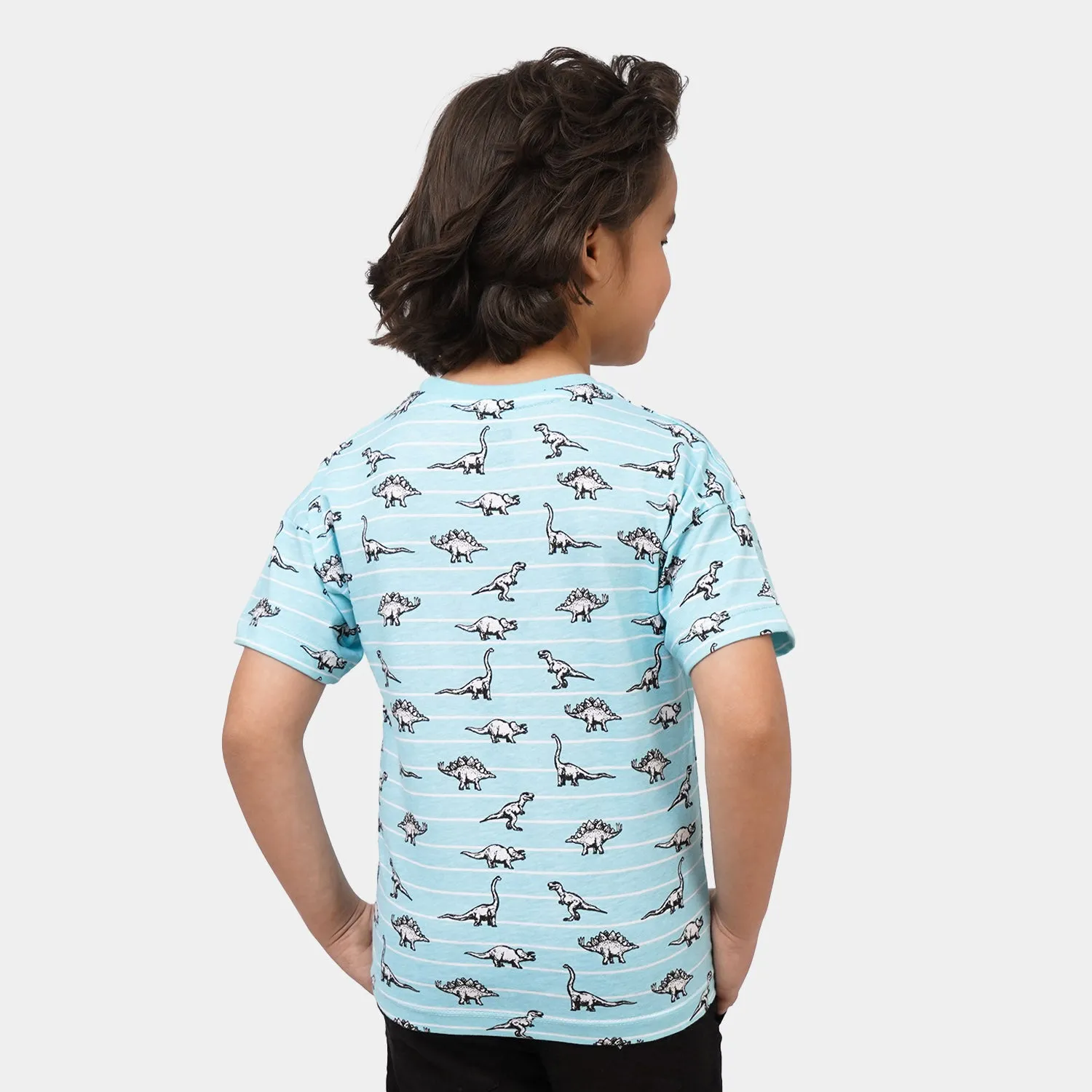 Boys T-Shirt Dino Printed | Light Blue