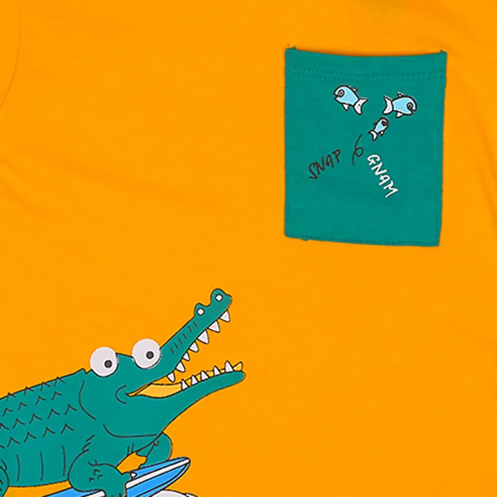 Boys T-Shirt H/S Croco - Blazing