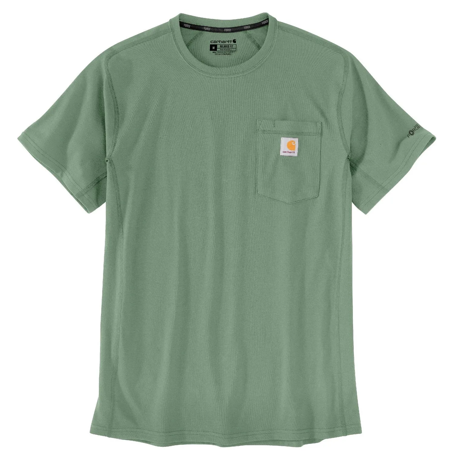 Carhartt Men's Force® Relaxed Fit Midweight Short Sleeve Pocket Tee_ Loden Frost