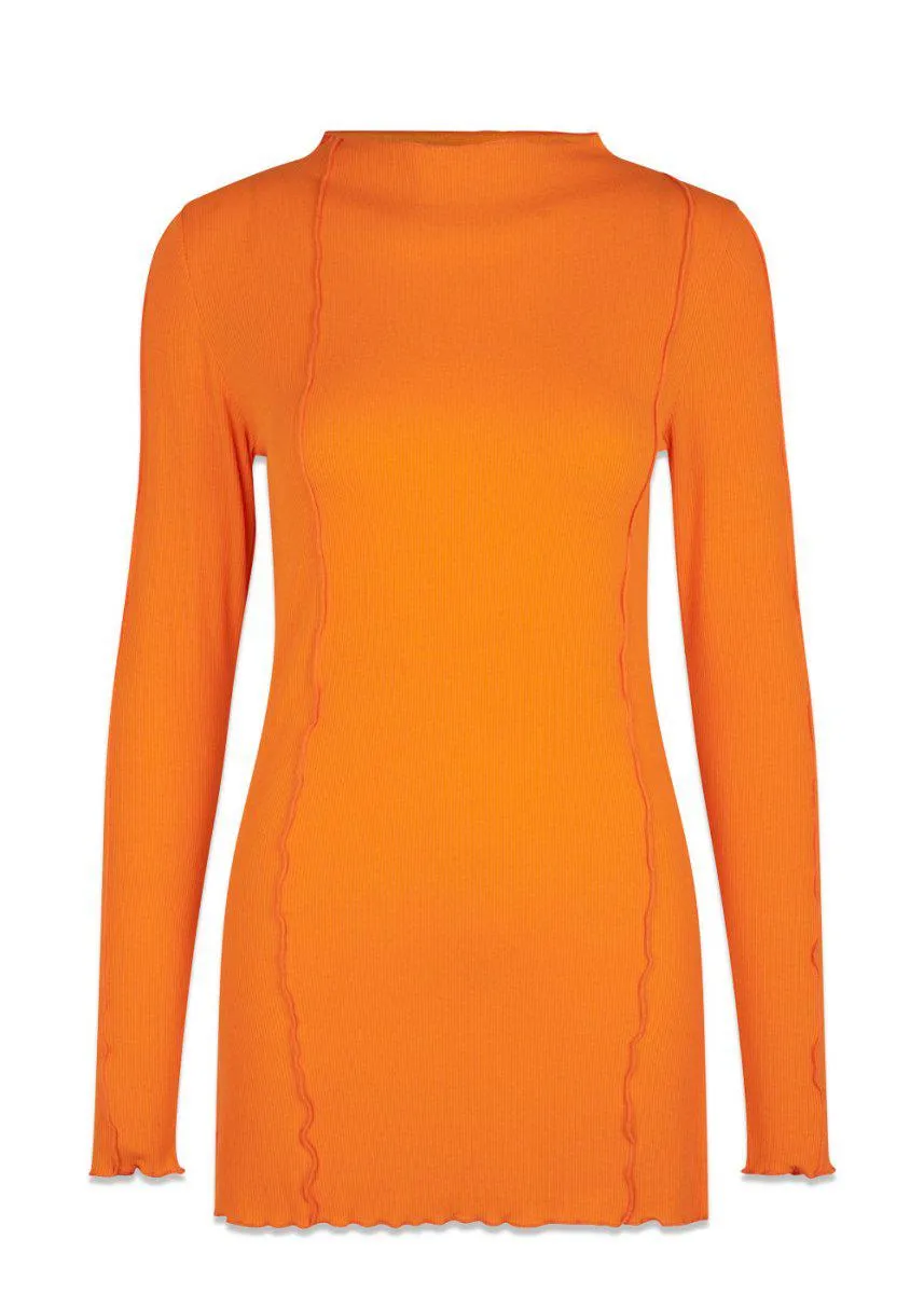 CassieMD LS top - Vibrant Orange