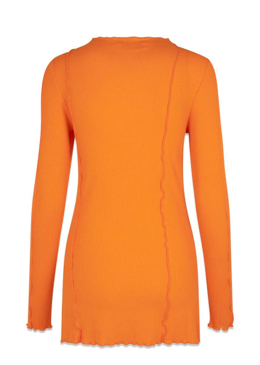 CassieMD LS top - Vibrant Orange