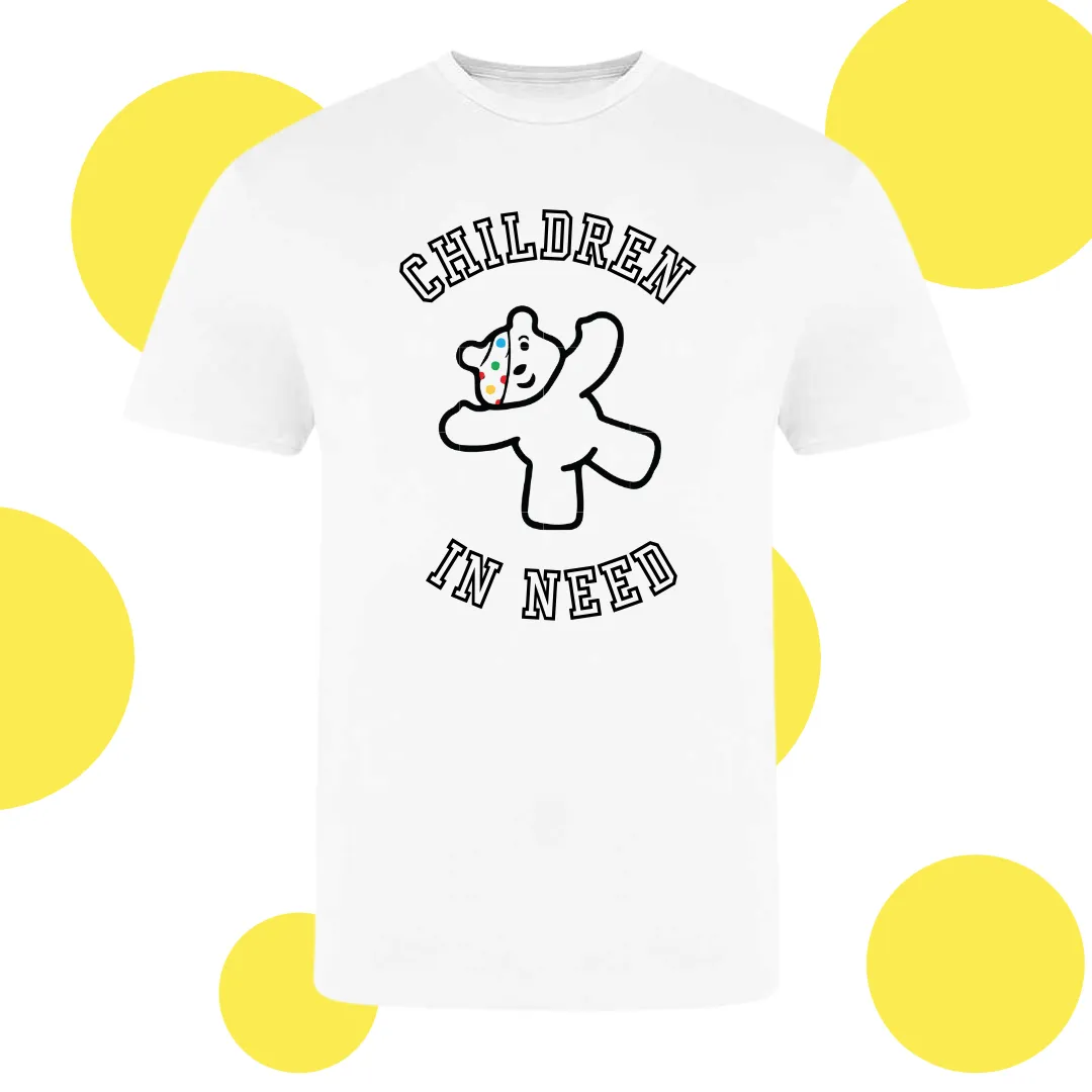 Children in need colour in tshirt