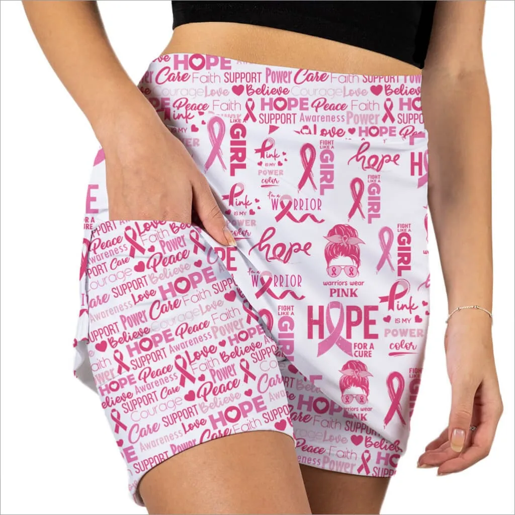 CHOOSE HOPE WHITE SKORT