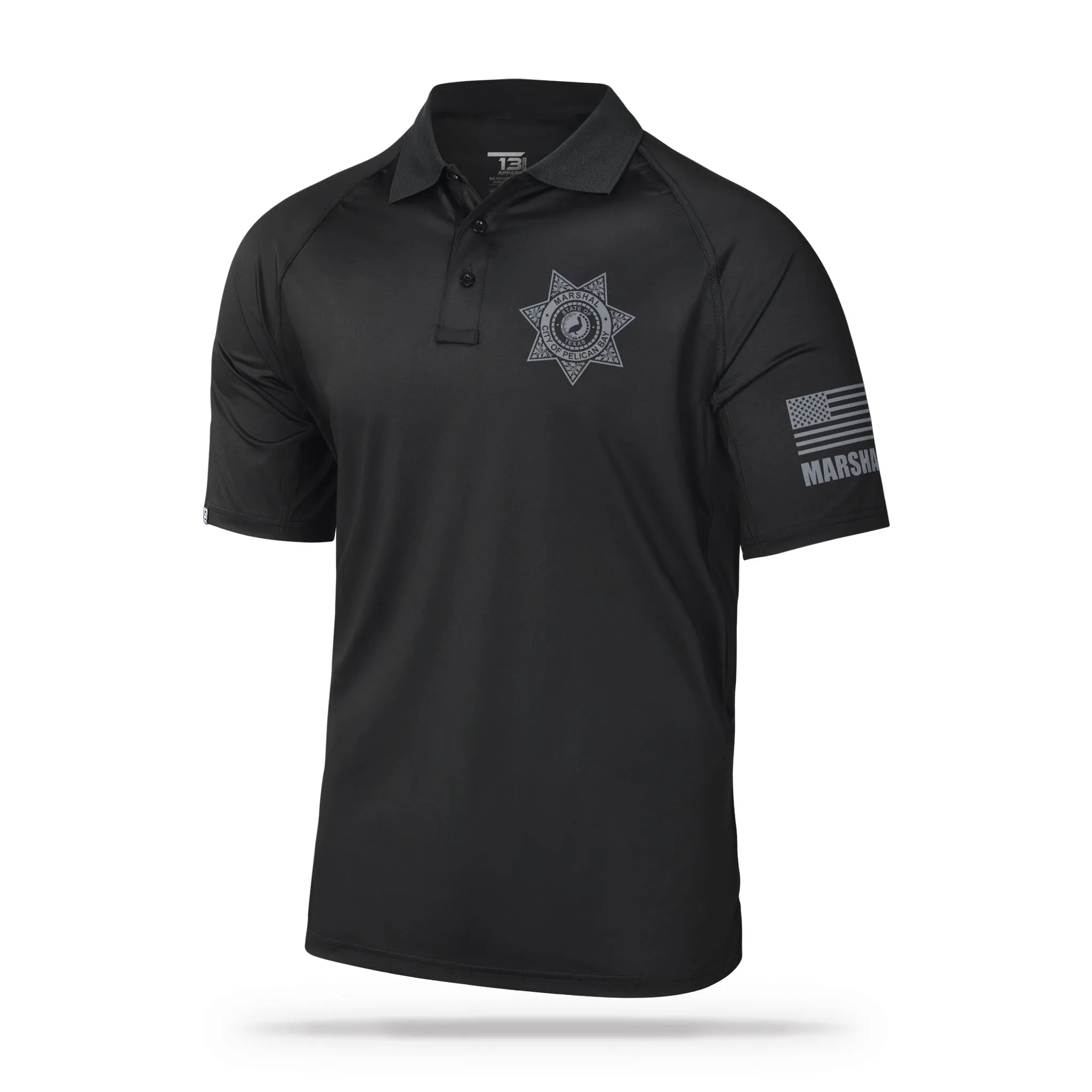 [CITY OF PELICAN BAY] Performance Polo [BLK/GRY]