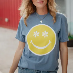 Daisy Eyes Happy Face Graphic Tee