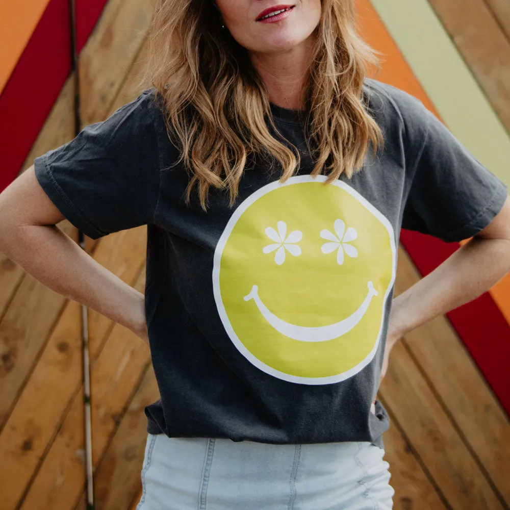 Daisy Eyes Happy Face Graphic Tee