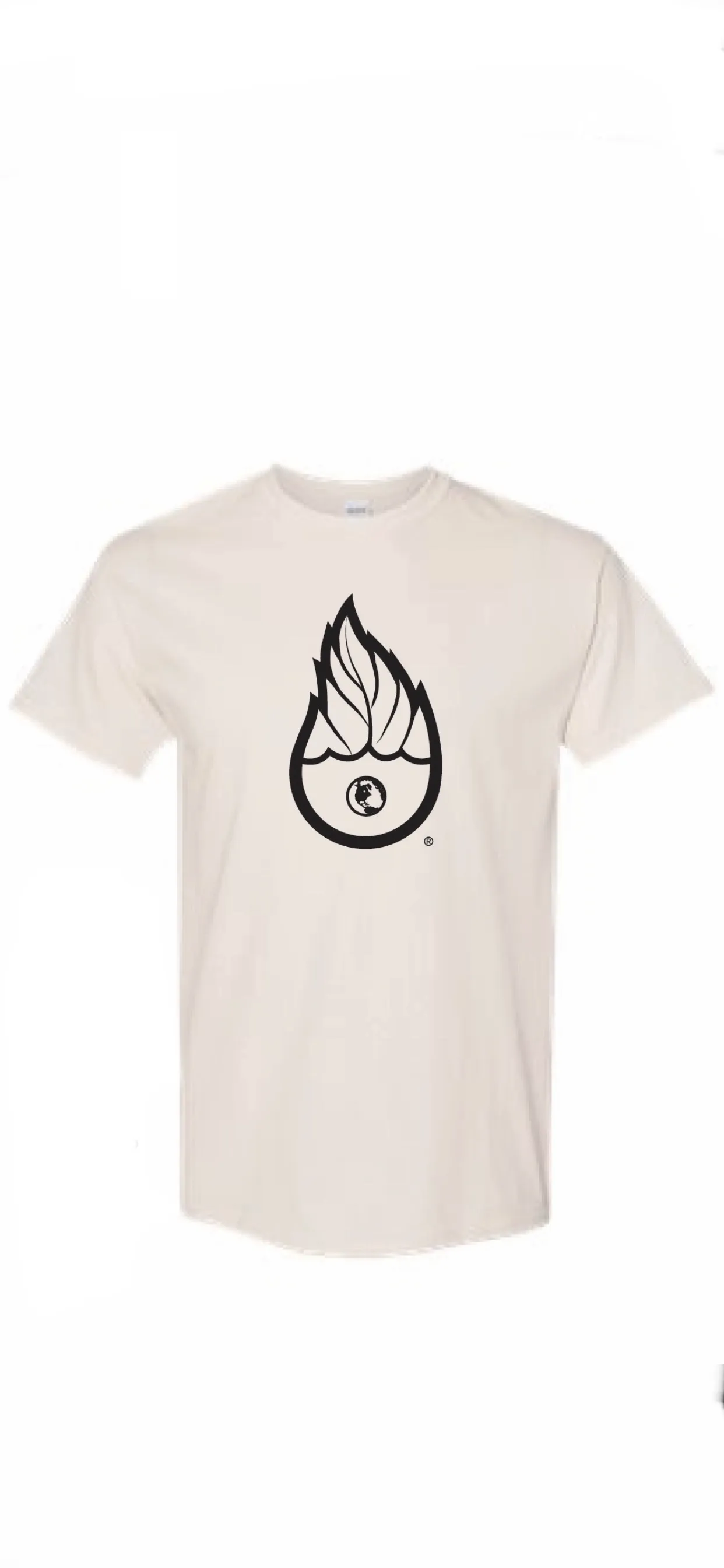 Eco-friendly American made Hemp/organic cotton blend  Iconic Water Drop Print t-shirt