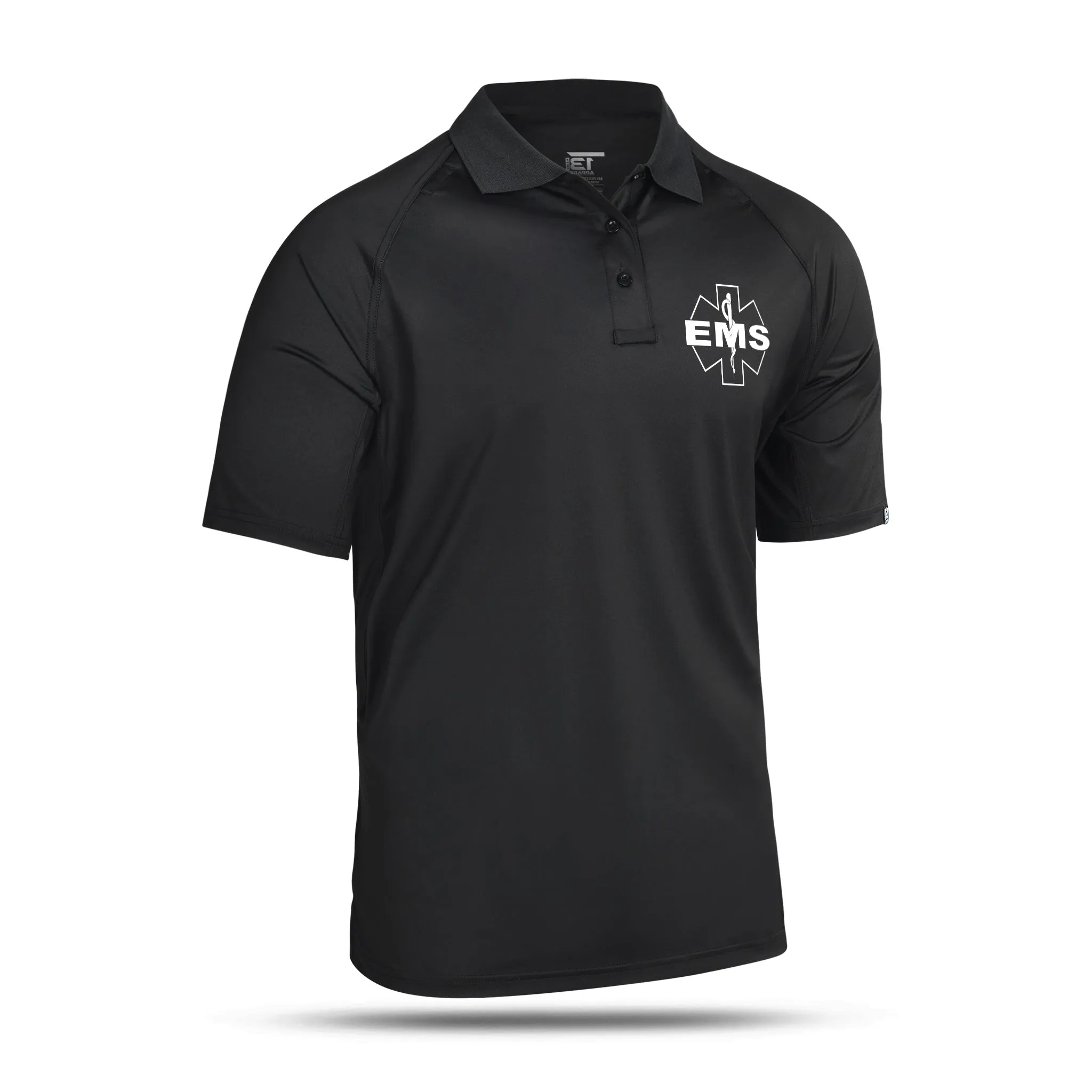 [EMS] Men's Performance Polo [BLK/WHT]