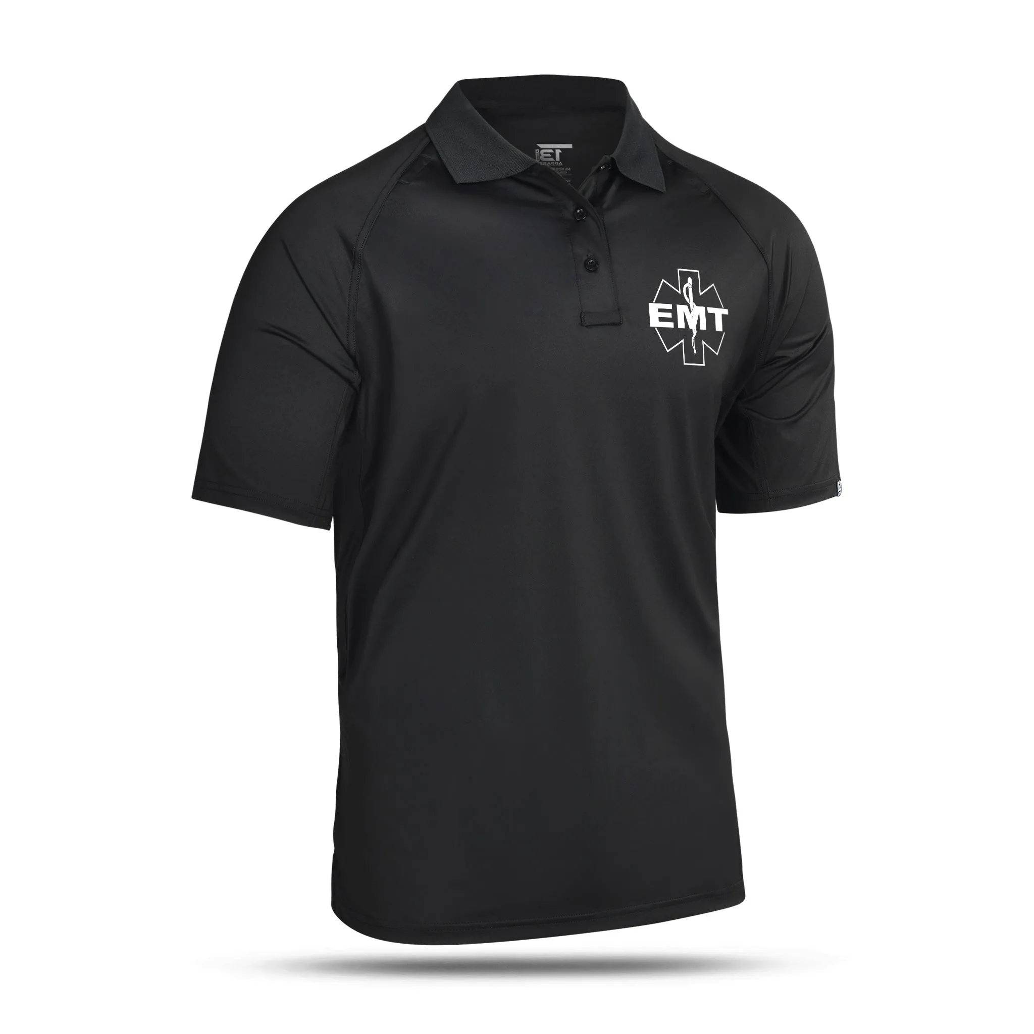 [EMT] Men's Performance Polo [BLK/WHT]