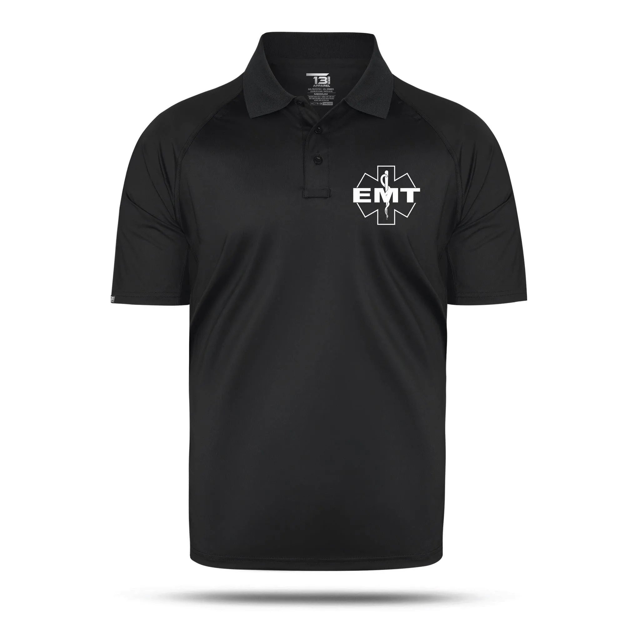 [EMT] Reflective Men's Performance Polo [BLK/REF]