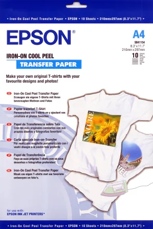 Epson Cool Peel T-Shirt - Iron-On Transfers - A4 (210 X 297 Mm) - 10 Pcs.