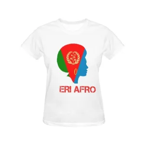 eri eritrean afro women eritrea flag t-shirt white All Over Print T-Shirt for Women (USA Size) (Model T40)