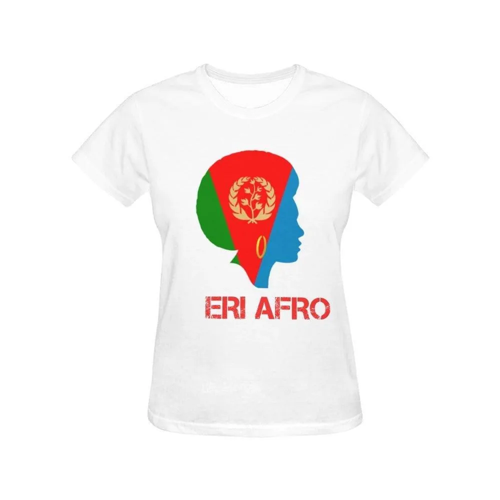 eri eritrean afro women eritrea flag t-shirt white All Over Print T-Shirt for Women (USA Size) (Model T40)