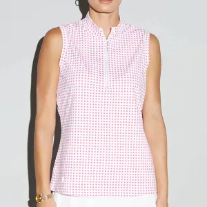 GGblue Womens Tess Ice Sleeveless Golf Polo - PINK CUBE