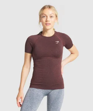 Gymshark Vital Seamless T-Shirt - Brown Marl