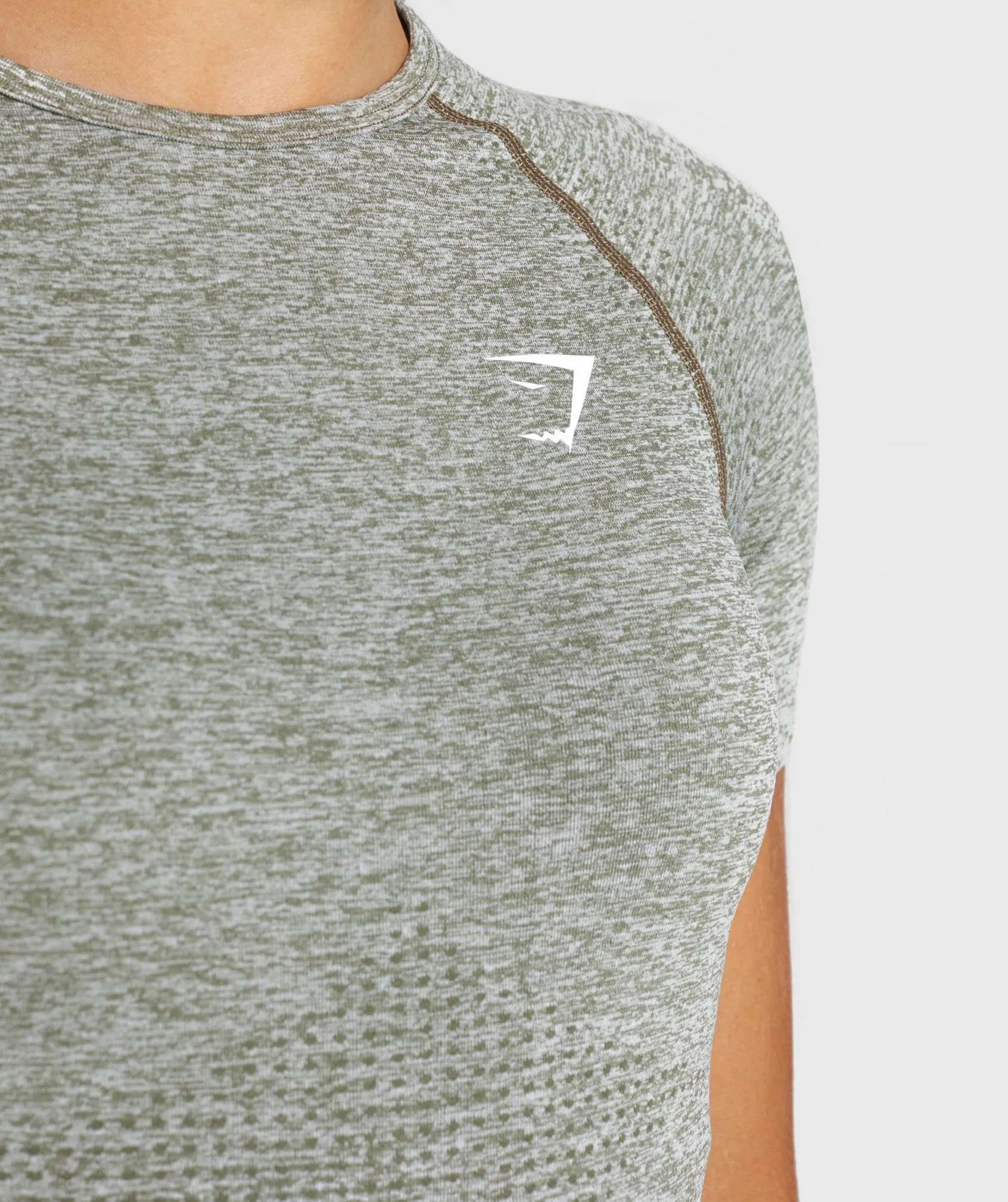 Gymshark Vital Seamless T-Shirt - Khaki Marl