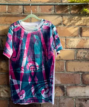 Hand-printed T-Shirt (Tamariki) Size 9 by Numa Mackenzie