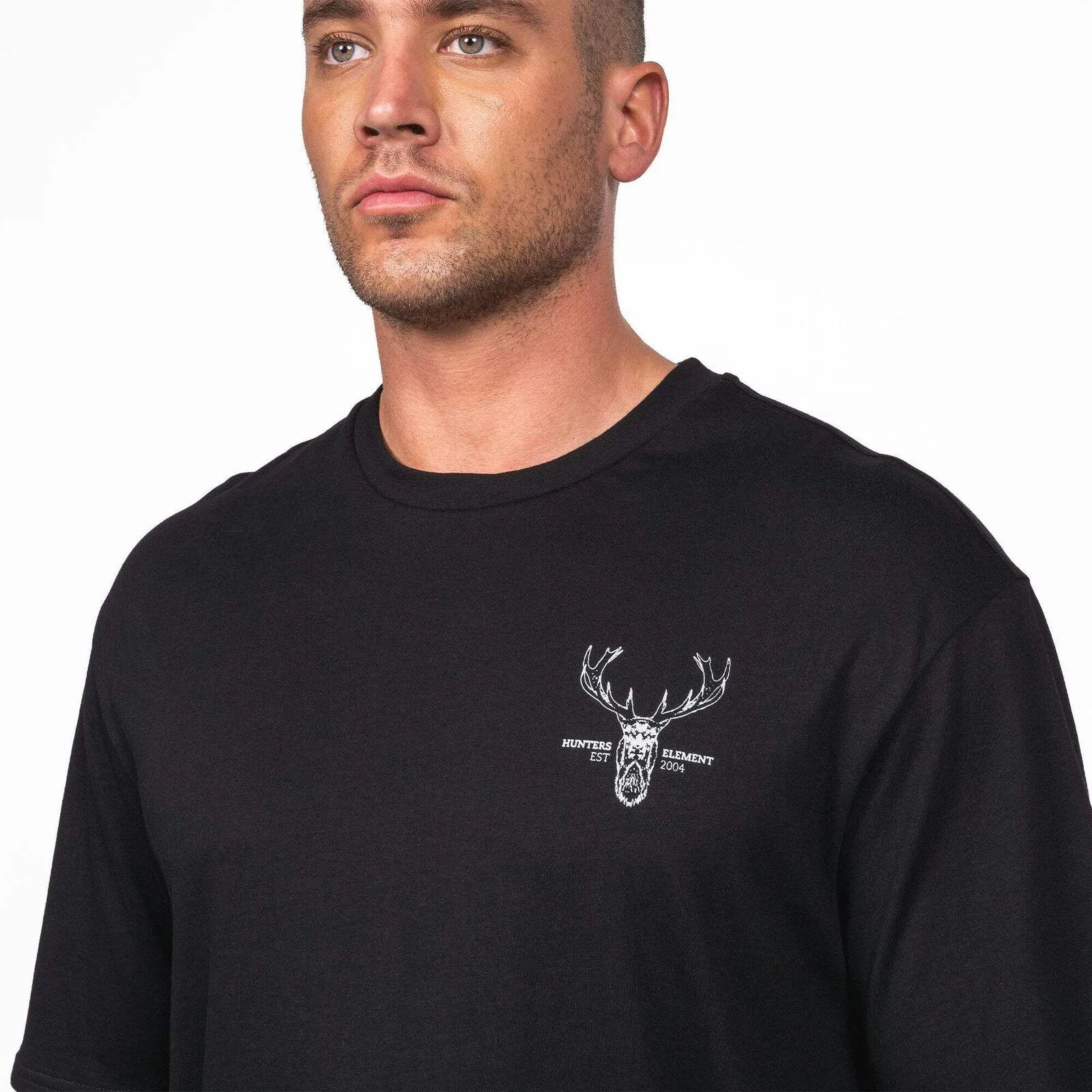 HUNTERS ELEMENT ALPHA STAG TEE BLACK