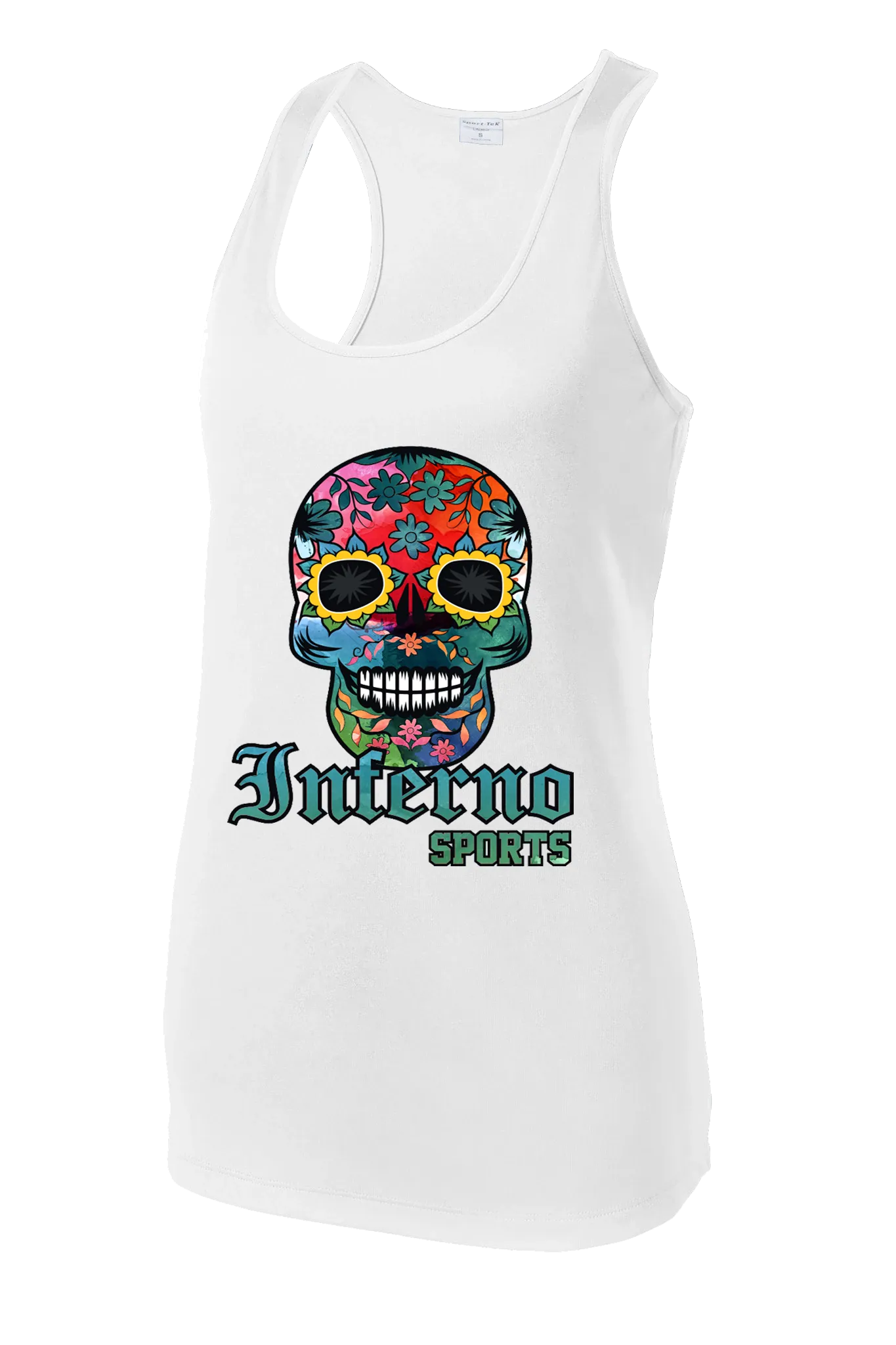 Inferno Sports Filled Watercolor Sugar Skull Tank