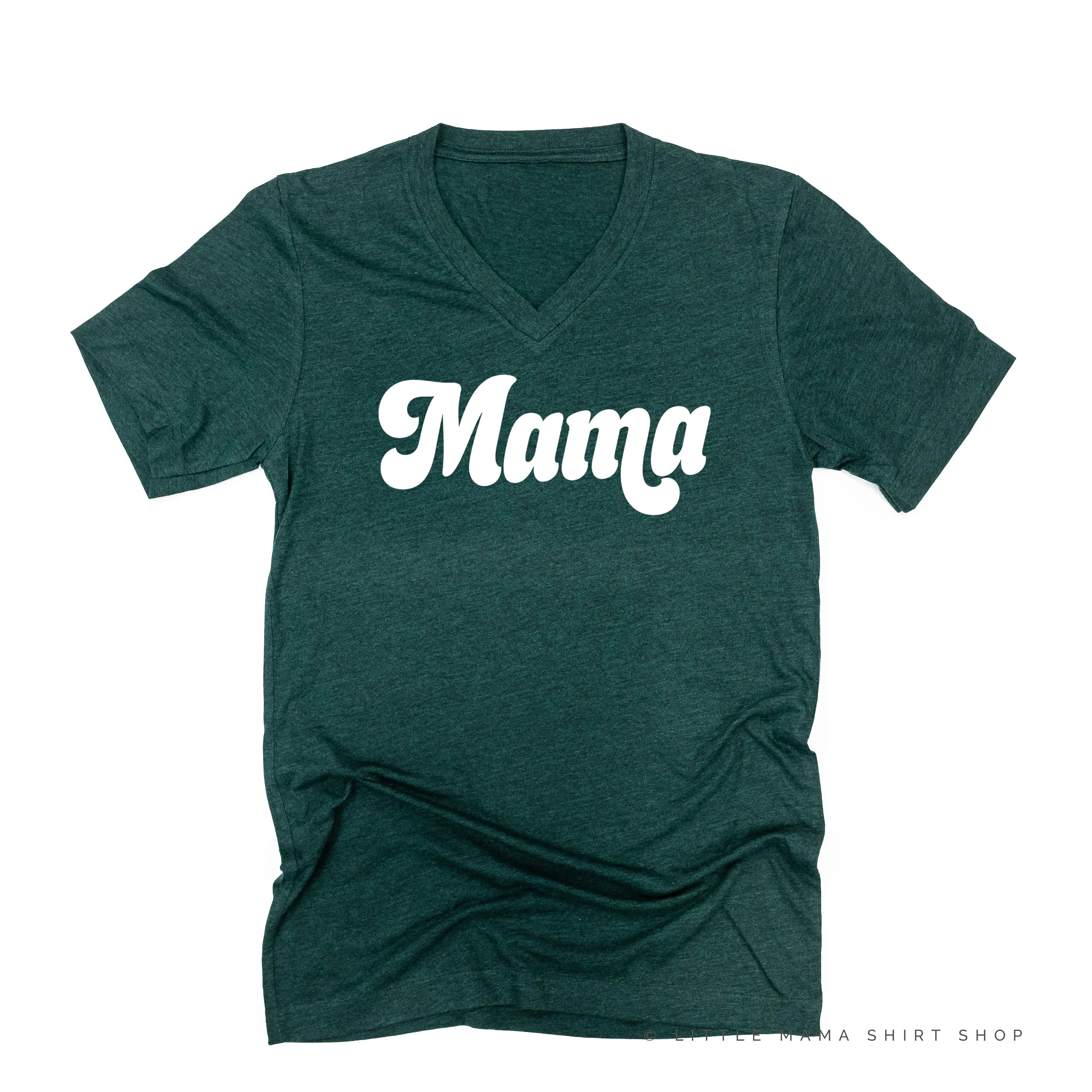 Mama (Retro) - White Design - Unisex Tee