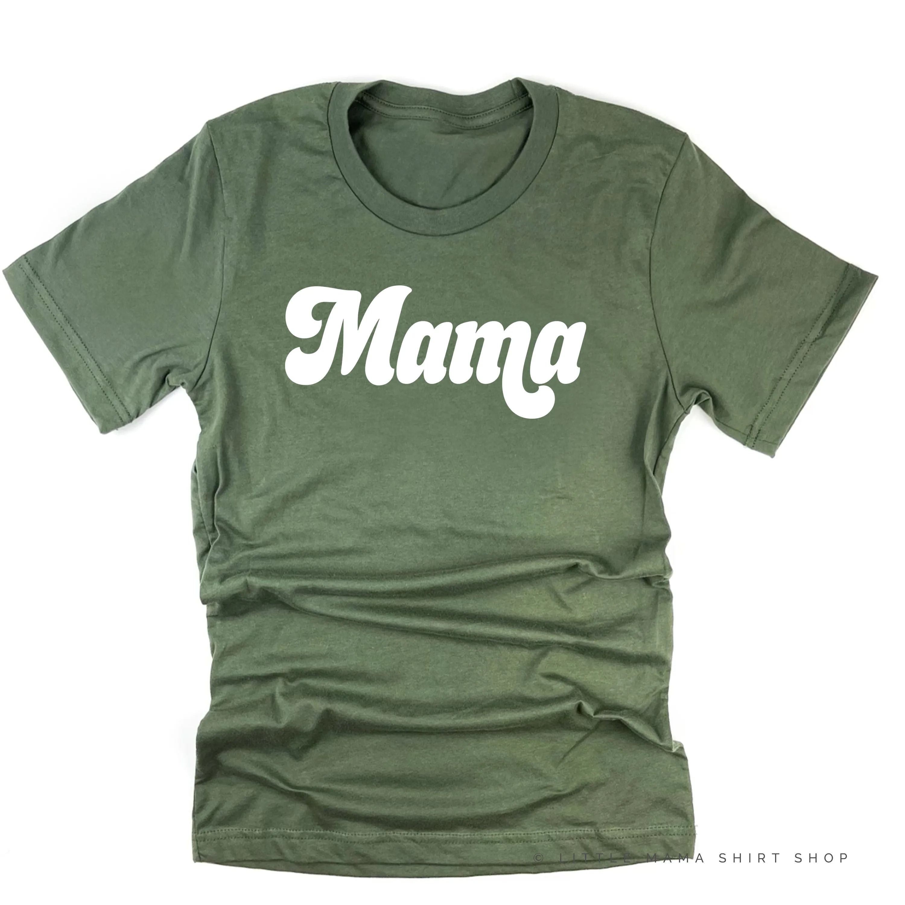 Mama (Retro) - White Design - Unisex Tee