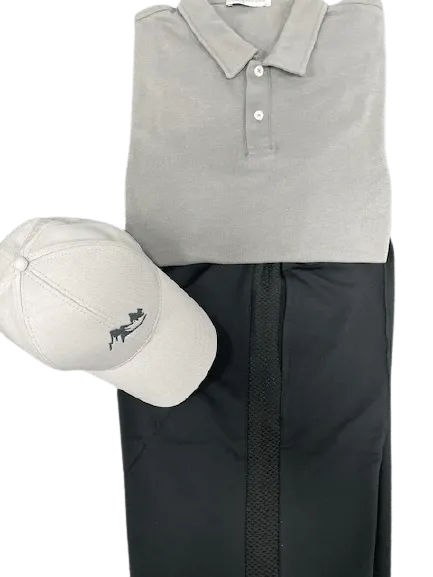 Men's Casual Wear Matched Set - Polo Shirt, 100% Cotton Shorts and Baseball Hat (3 Piece Set)