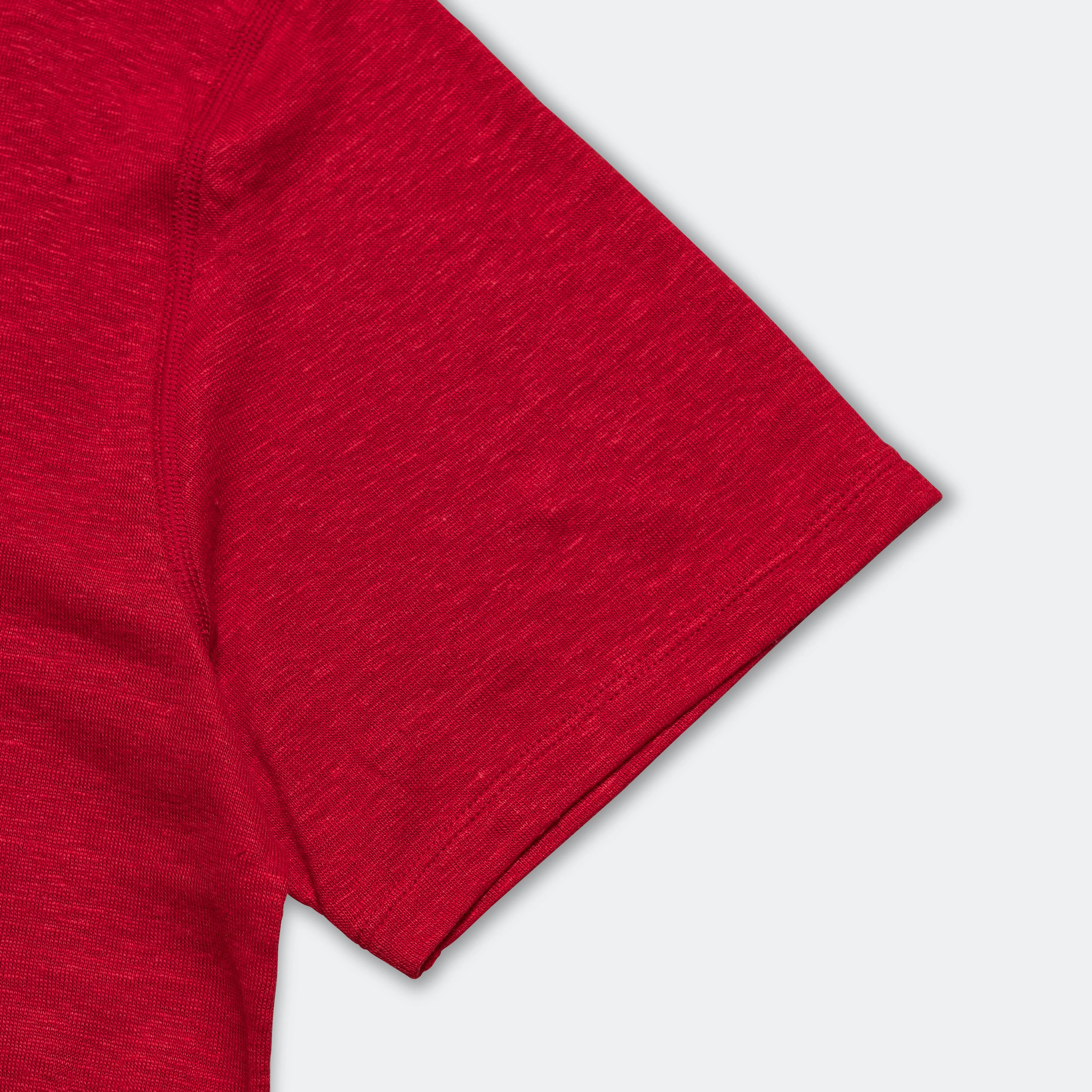 Mens Sukha Hemp Short Sleeve T-Shirt - Goji Red