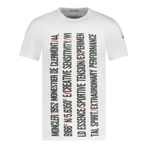 MONCLER Print Logo T-Shirt White