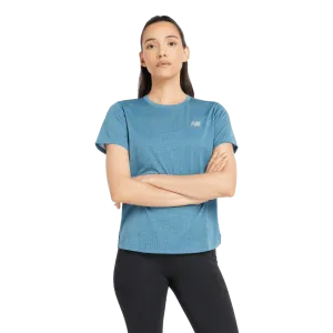 New Balance Women's Athletics T-shirt in Terrarium Heather AW24