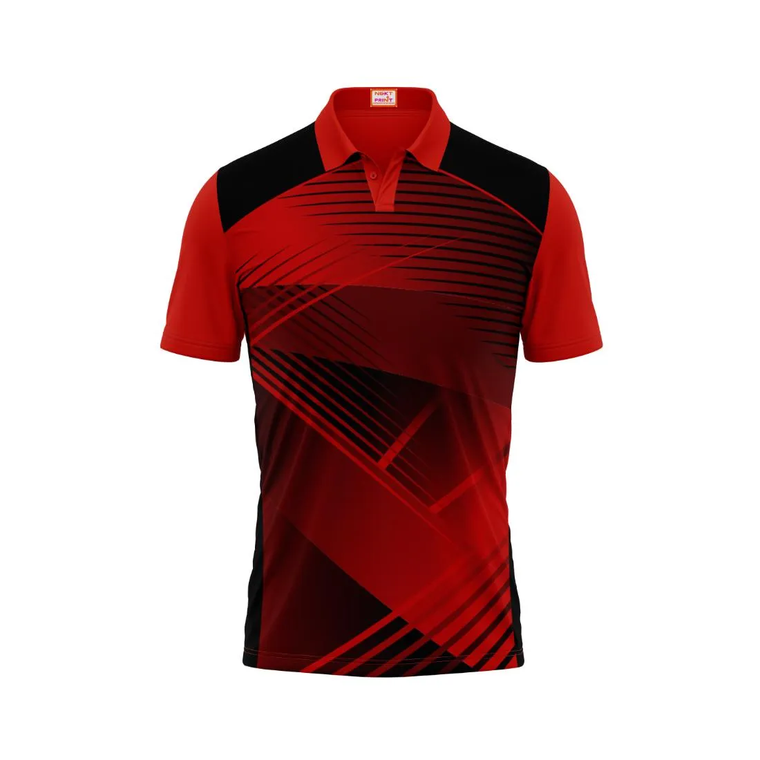 Next Print Customized Polo Neck Red Jersey NPTS72