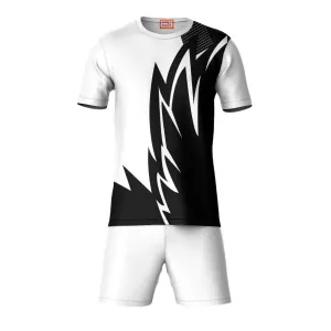 Next Print Round neck jersey white with shorts NPTS136